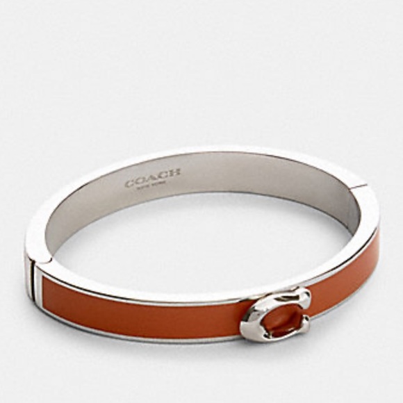 Coach Signature Push Hinged Bangle - Picture 1 of 7